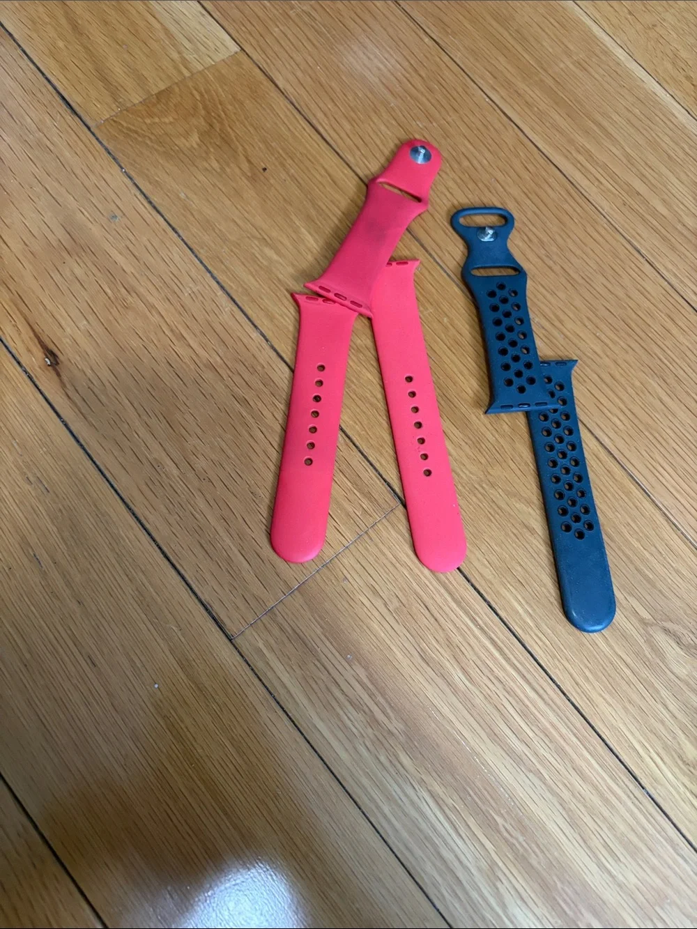 Red and Black Sport Watch Bands - Silicone Replacement Straps